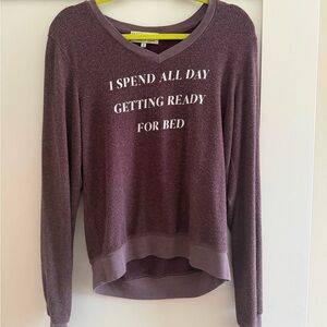 Wildfox Plum Long Sleeve Top